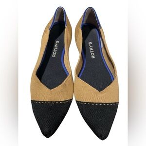 Rothy's Women's Tan and Black Flats